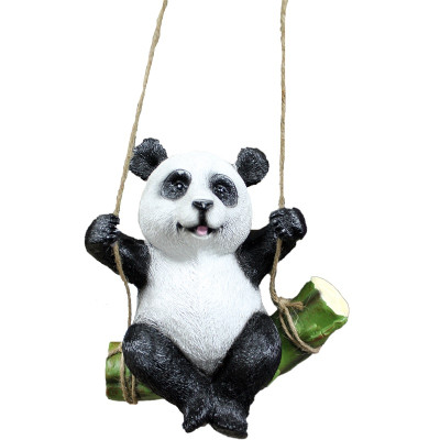 Садовая фигурка-навес Панда на бамбуке