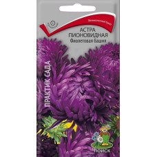 Астра (однолетняя) пионовидная Фиолетовая башня