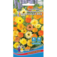 Цветы Календула бордюрная Маленькая Фея (Уральский Дачник)