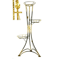 Стойка металлическая для цветов на 3 горшка (витая)