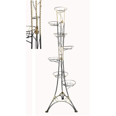 Стойка металлическая для цветов на 7 горшков (витая)