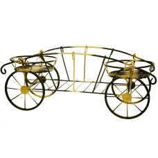 Подставка металлическая для цветов ТЕЛЕГА на 2 горшка