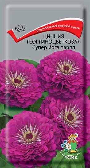 Цинния георгиноцветковая Супер Йога Парпл купить в гипермаркете Чистый Мир.