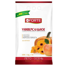 Bona Forte Удобрение комплексное гранулированное с микроэлементами Универсальное лето-осень, пакет 5 кг