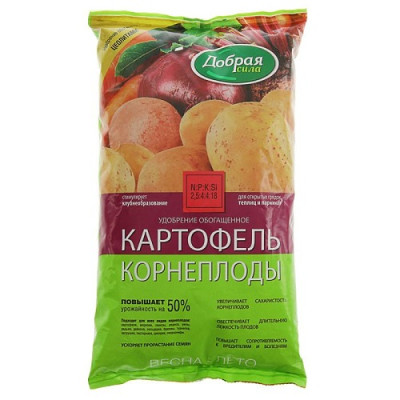 Удобрение Картофель-Корнеплоды пакет, Добрая Сила, Сухое 0,9кг 