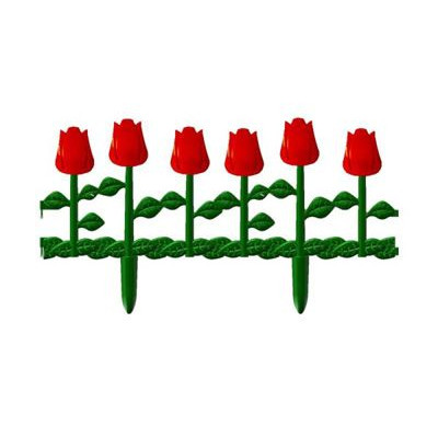 Заборчик ограждение Тюльпаны,  6 секций, 3,72м